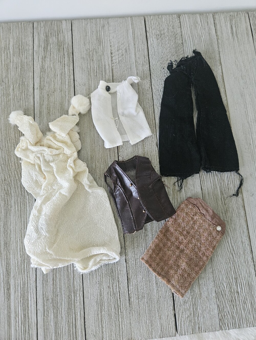 Vintage 1960s Barbie Doll Tattered and Worn Clothes Clothing Outfits Lot 5 Piece